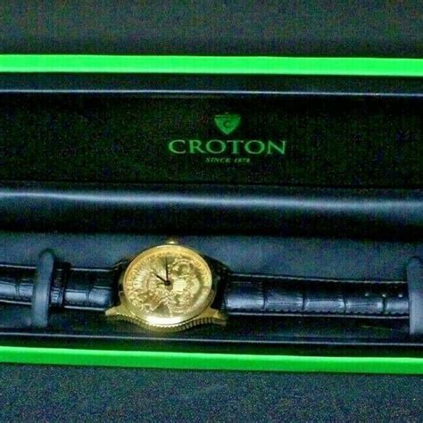 croton usa 20 gold coin replica watch|Men's CROTON $20 Gold Coin Replica Wrist Watch:.